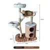 Customized Large Cat Tree Luxury Multi-Layer Cat Climbing Frame with Sisal Classic Style Pet Supplies