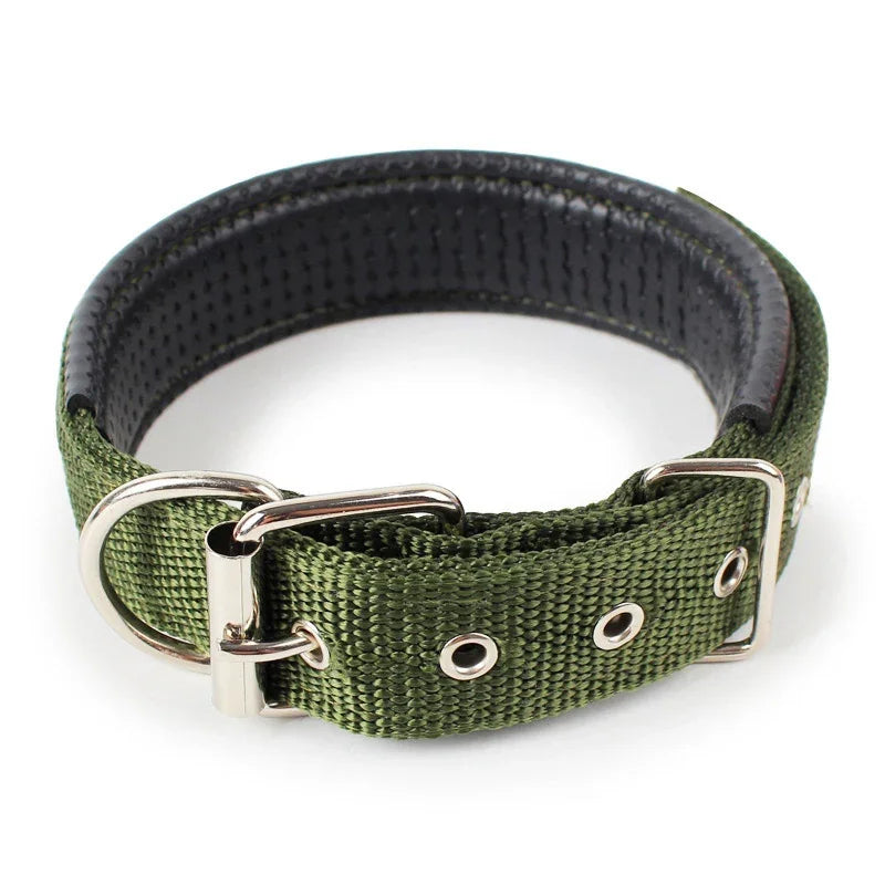 Durable Padded Puppy Big Dog Collars for Small Large Dogs Adjustable Nylon Collar Pet Accessories Greyhound Wheeling Supplies