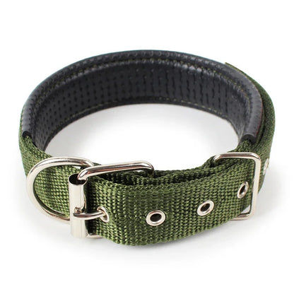 Durable Padded Puppy Big Dog Collars for Small Large Dogs Adjustable Nylon Collar Pet Accessories Greyhound Wheeling Supplies