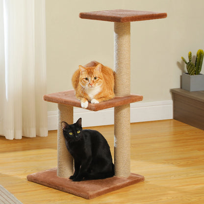 Cat tree Cat Tower for Indoor Cats 2 Styles Cat Activity Tree with Cat Scratching Posts Big Hammock and Removable Top Perch Grey