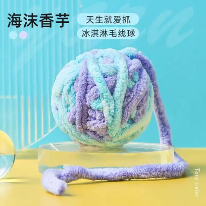 Pet Cat Toys Self Entertaining Chew and Tease Cats Toys with Bell Kitten Colored Balls Interactive Toys Pet Products Accessories