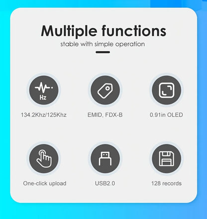 Bluetooth/USB Animal Tag Reader RFID Reader Ear Tag Reader Pet Chip Scanner Pet Microchip Reader for Dog Cat Cow Sheep