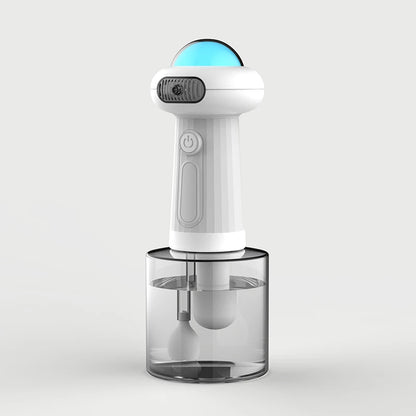 A UFO Flying Saucer Shape Cats And Dogs Bathing With Electric Foam Machine USB Rechargeable Automatic Soap Dispenser Foam Machin