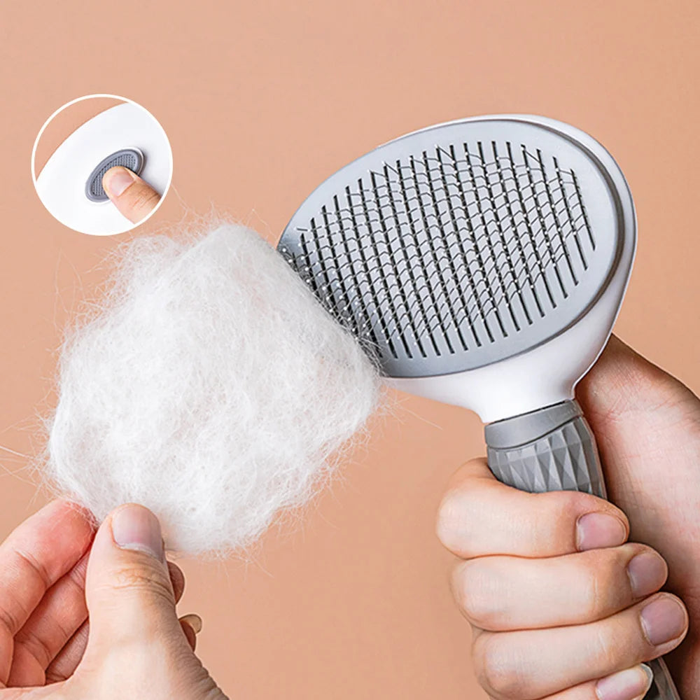 Self-cleaning Pet Hair Remove Comb Cat Slicker Brush Pet Hair Removal Comb Cats Grooming Brushes Dog Combs Pet Accessories