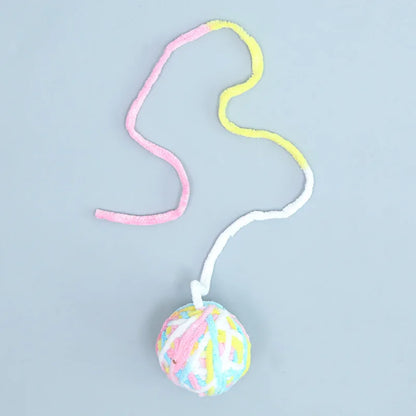 Pet Cat Toys Self Entertaining Chew and Tease Cats Toys with Bell Kitten Colored Balls Interactive Toys Pet Products Accessories