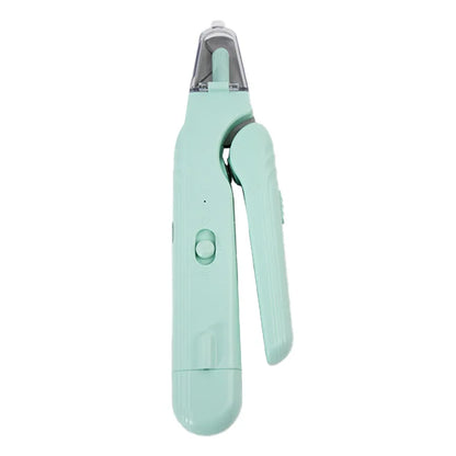 2-in-1 pet nail clippers with LED light Stainless steel cat and dog nail clippers and grinder in one Silent nail grinder