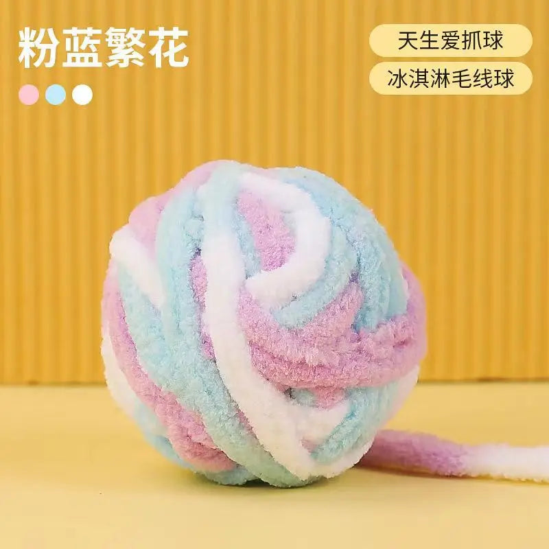 Pet Cat Toys Self Entertaining Chew and Tease Cats Toys with Bell Kitten Colored Balls Interactive Toys Pet Products Accessories