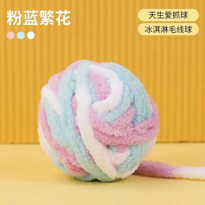 Pet Cat Toys Self Entertaining Chew and Tease Cats Toys with Bell Kitten Colored Balls Interactive Toys Pet Products Accessories