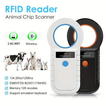 Bluetooth/USB Animal Tag Reader RFID Reader Ear Tag Reader Pet Chip Scanner Pet Microchip Reader for Dog Cat Cow Sheep
