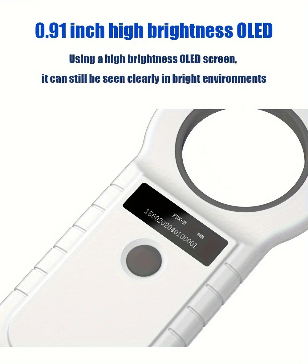 Bluetooth/USB Animal Tag Reader RFID Reader Ear Tag Reader Pet Chip Scanner Pet Microchip Reader for Dog Cat Cow Sheep