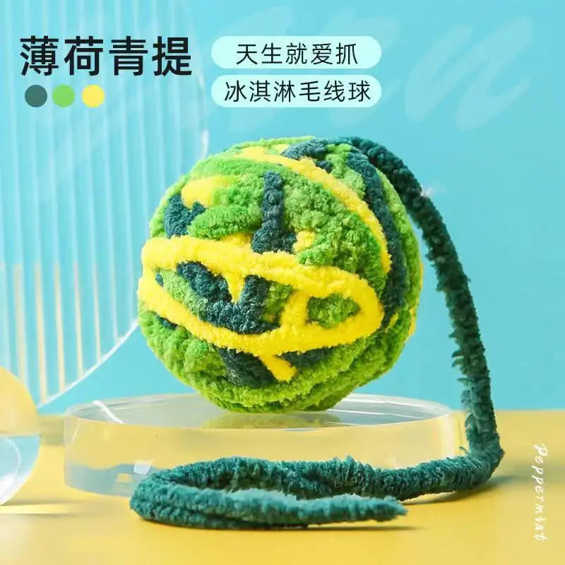 Pet Cat Toys Self Entertaining Chew and Tease Cats Toys with Bell Kitten Colored Balls Interactive Toys Pet Products Accessories