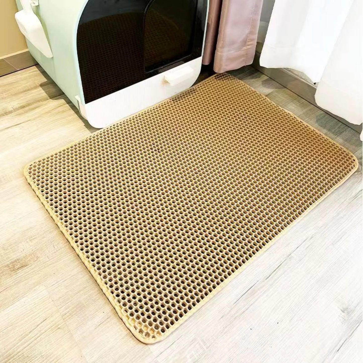 Large Cat Litter Mat Waterproof Double Layer Litter Trapping Clean Pad for Cat Litter Box Durable and Easy to Clean