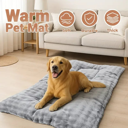 2025 New Large Thickened Pet Mat Dog Bed Soft Plush Grid Warm Cat Bed Suitable for Multi-Pet Family for Cats Dogs Rabbits Squirr
