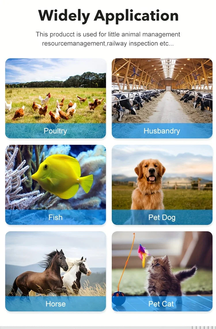 Bluetooth/USB Animal Tag Reader RFID Reader Ear Tag Reader Pet Chip Scanner Pet Microchip Reader for Dog Cat Cow Sheep