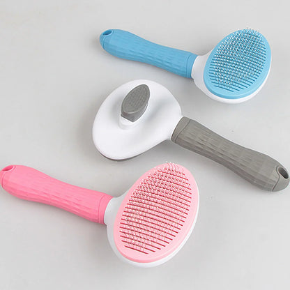 Self-cleaning Pet Hair Remove Comb Cat Slicker Brush Pet Hair Removal Comb Cats Grooming Brushes Dog Combs Pet Accessories