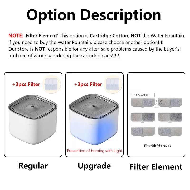 3L Automatic Pet Water Fountain with 3pcs Filter Chips Silent Drinking Dispenser for Cats & Dogs Replacement Filters for sale