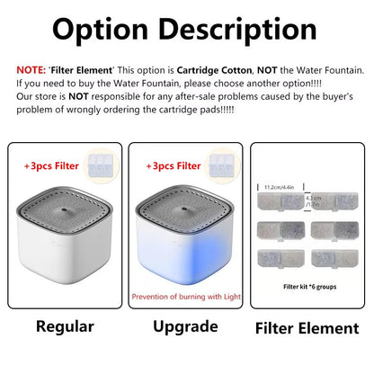 3L Automatic Pet Water Fountain with 3pcs Filter Chips Silent Drinking Dispenser for Cats & Dogs Replacement Filters for sale