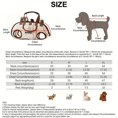 Dog Lift Harness Backpack for Small Dogs Sling Carrier with Handle Leash Pet Carrying Box Outdoor Walking Cats Carrying Supplies