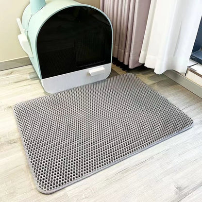 Large Cat Litter Mat Waterproof Double Layer Litter Trapping Clean Pad for Cat Litter Box Durable and Easy to Clean