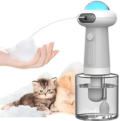 A UFO Flying Saucer Shape Cats And Dogs Bathing With Electric Foam Machine USB Rechargeable Automatic Soap Dispenser Foam Machin