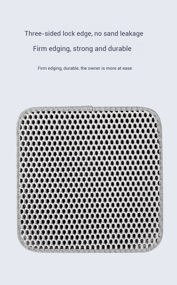 Large Cat Litter Mat Waterproof Double Layer Litter Trapping Clean Pad for Cat Litter Box Durable and Easy to Clean