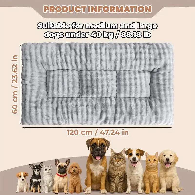 2025 New Large Thickened Pet Mat Dog Bed Soft Plush Grid Warm Cat Bed Suitable for Multi-Pet Family for Cats Dogs Rabbits Squirr