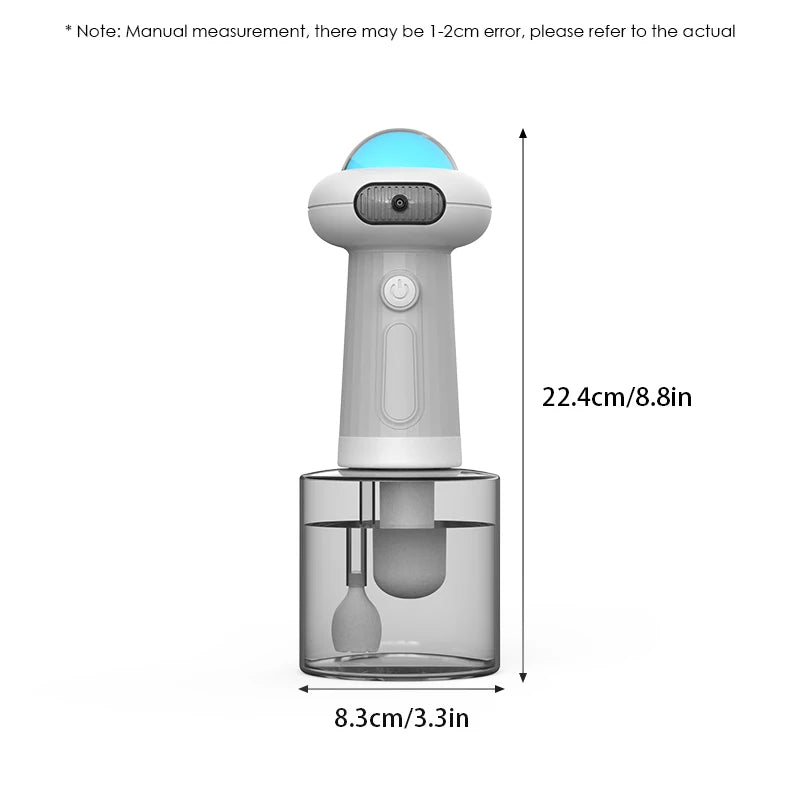 A UFO Flying Saucer Shape Cats And Dogs Bathing With Electric Foam Machine USB Rechargeable Automatic Soap Dispenser Foam Machin