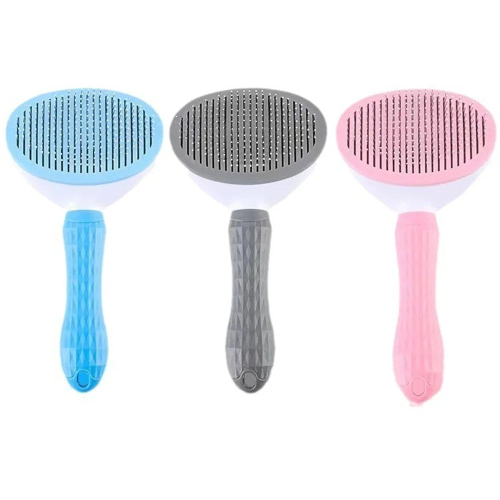 Self-cleaning Pet Hair Remove Comb Cat Slicker Brush Pet Hair Removal Comb Cats Grooming Brushes Dog Combs Pet Accessories