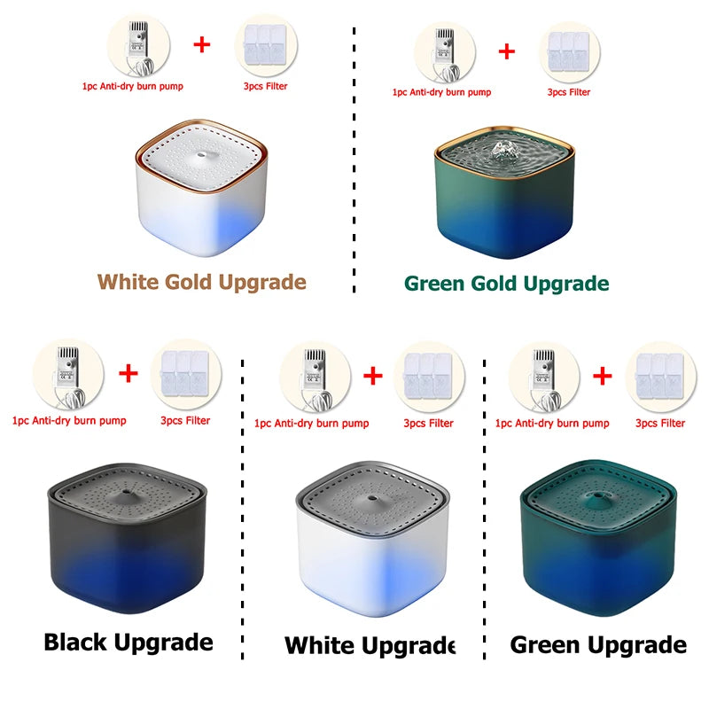 3L Automatic Pet Water Fountain with 3pcs Filter Chips Silent Drinking Dispenser for Cats & Dogs Replacement Filters for sale