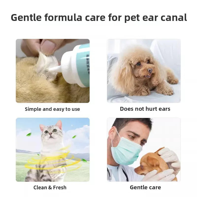 PETCLEAR Cat Dog Ear Powder Painless Ear Hair Removal Powder for Pets Easy to Remove Ear Hair Pets Cleaning Tools 30g