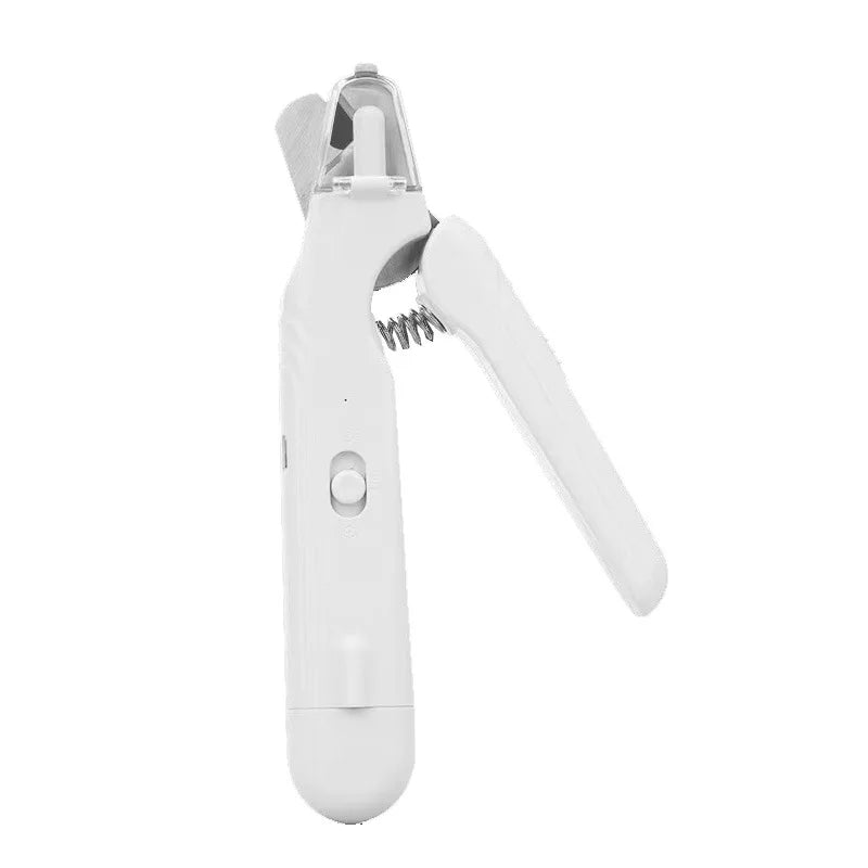 2-in-1 pet nail clippers with LED light Stainless steel cat and dog nail clippers and grinder in one Silent nail grinder
