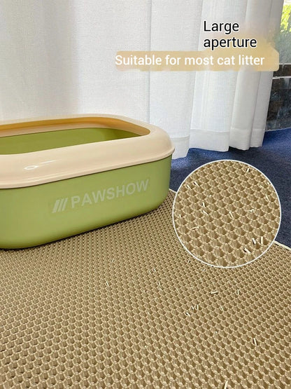 Large Cat Litter Mat Waterproof Double Layer Litter Trapping Clean Pad for Cat Litter Box Durable and Easy to Clean